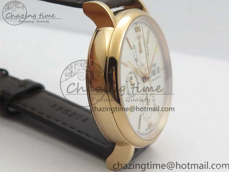 MIROTIME 0711 Efficient Portofino Chrono RG ZF 1:1 Best Edition White Dial on Brown Leather Strap A 7151